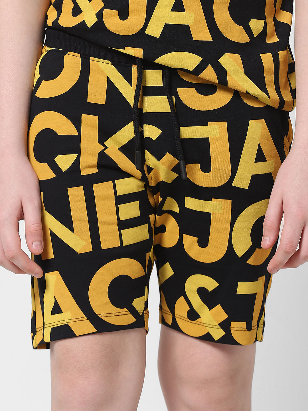 Black Logo Print Co-ord Sweatshorts