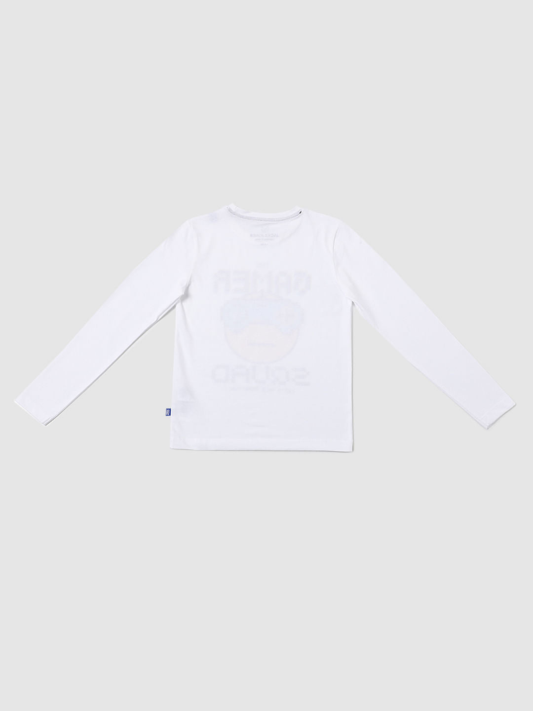 Boys White Gaming Graphic Crew Neck T-shirt
