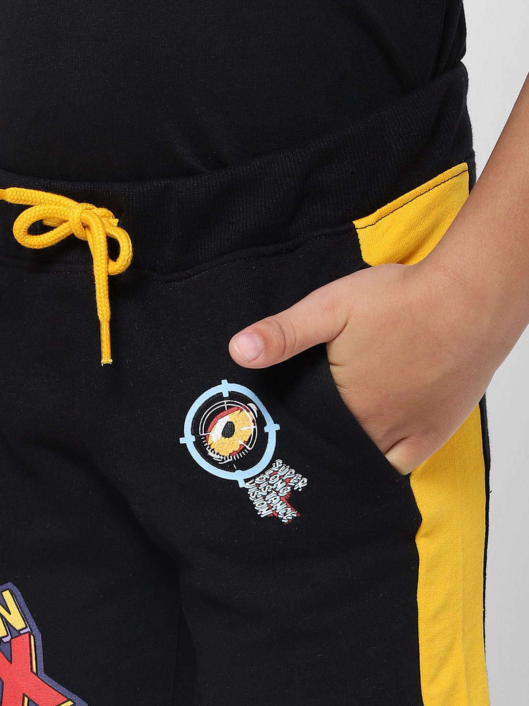 BOYS X ANIMAL PLANET Black Mid Rise Graphic Print Sweatshorts