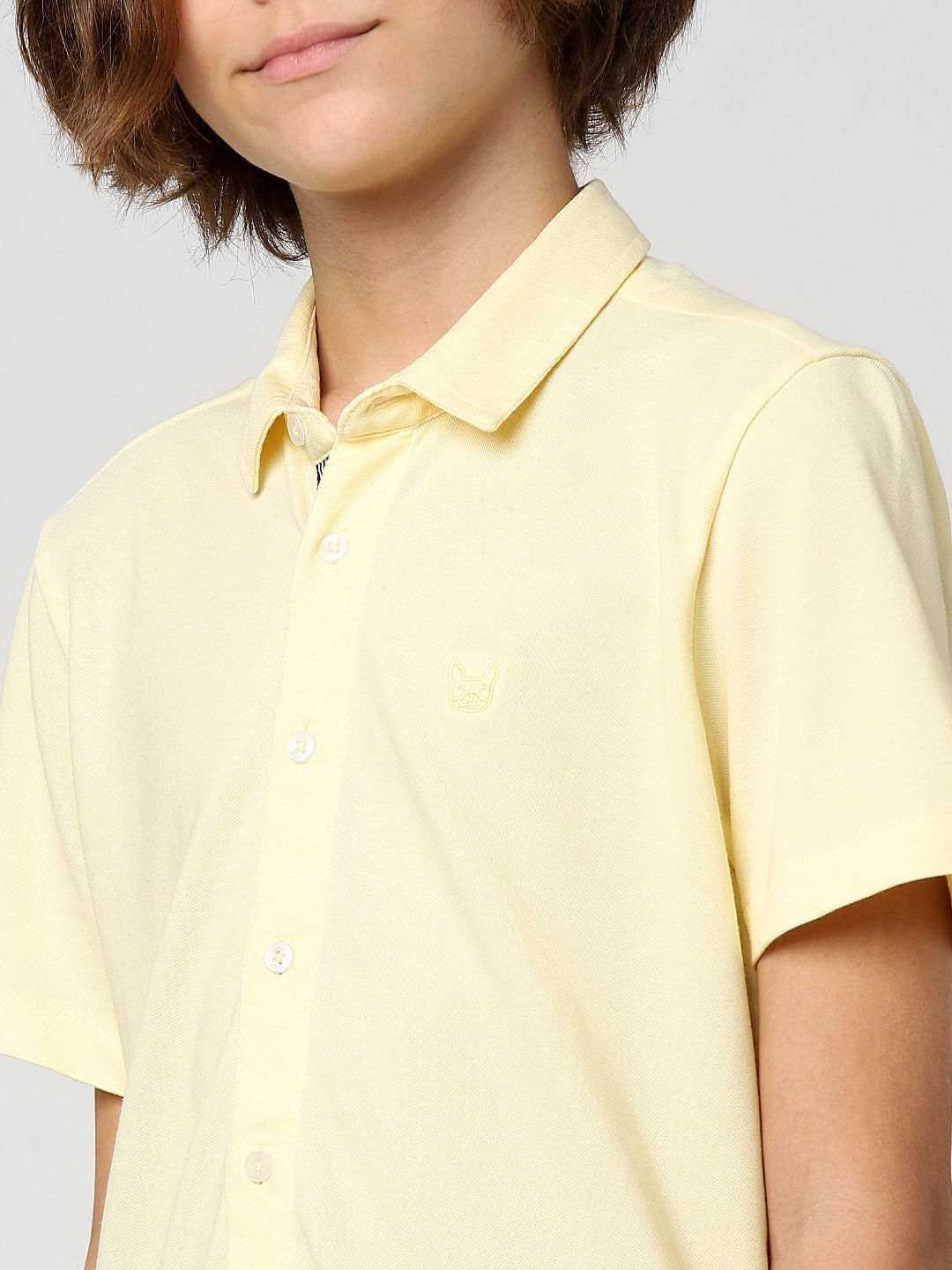 Boys Yellow Half Sleeves Shirt
