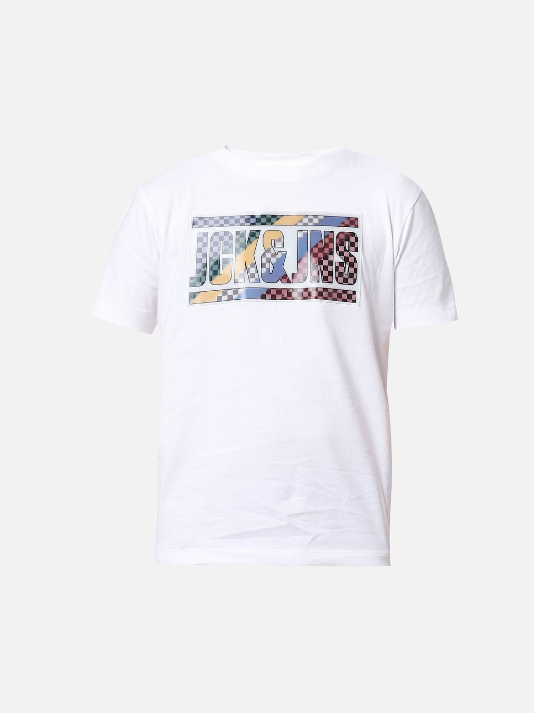 JACK&JONES JUNIOR X MOTOR MUNCHKINS WHITE LOGO PRINT T-SHIRT