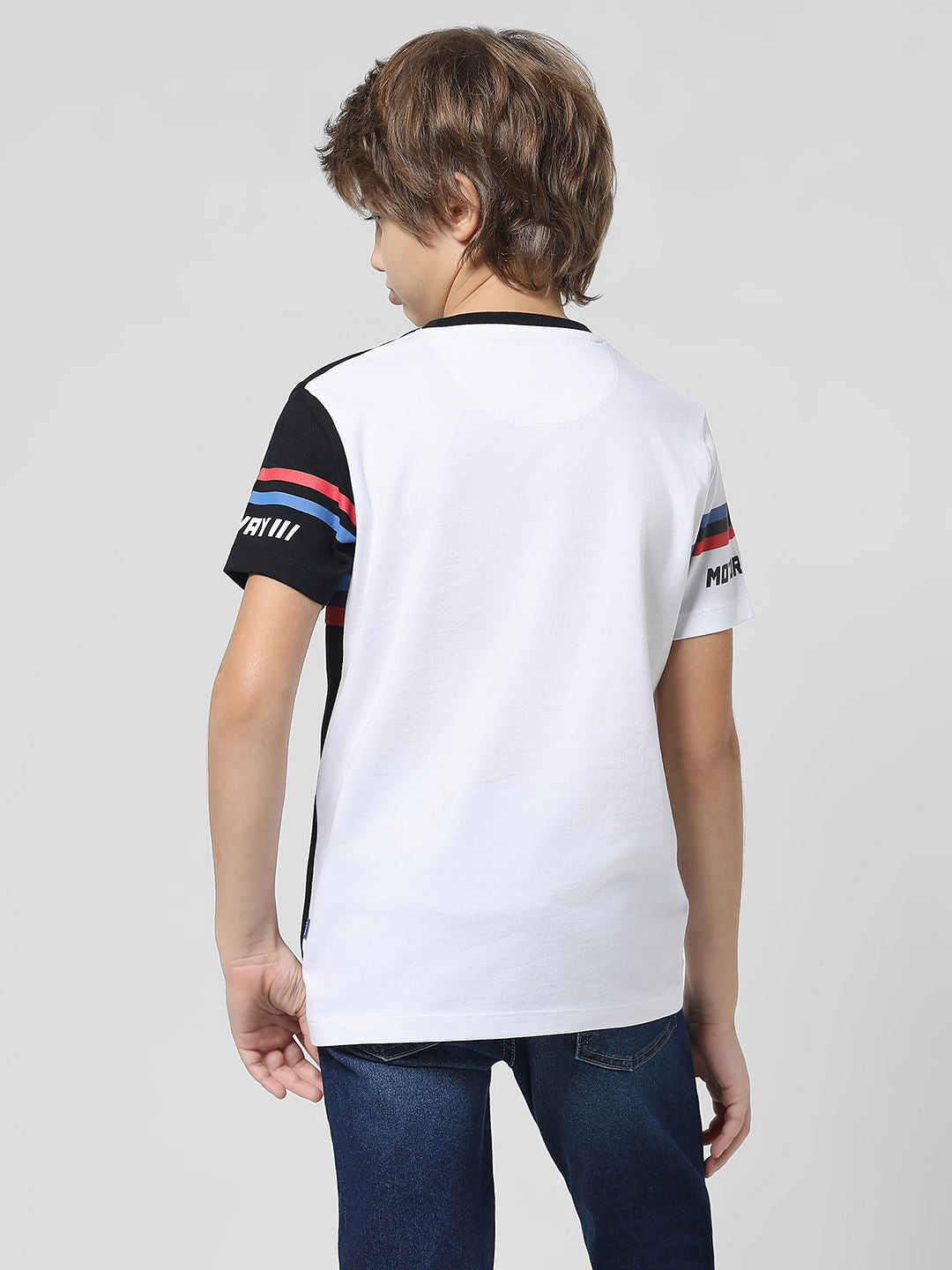 JACK&JONES JUNIOR X MOTOR MUNCHKINS WHITE RACEWAY PRINT T-SHIRT