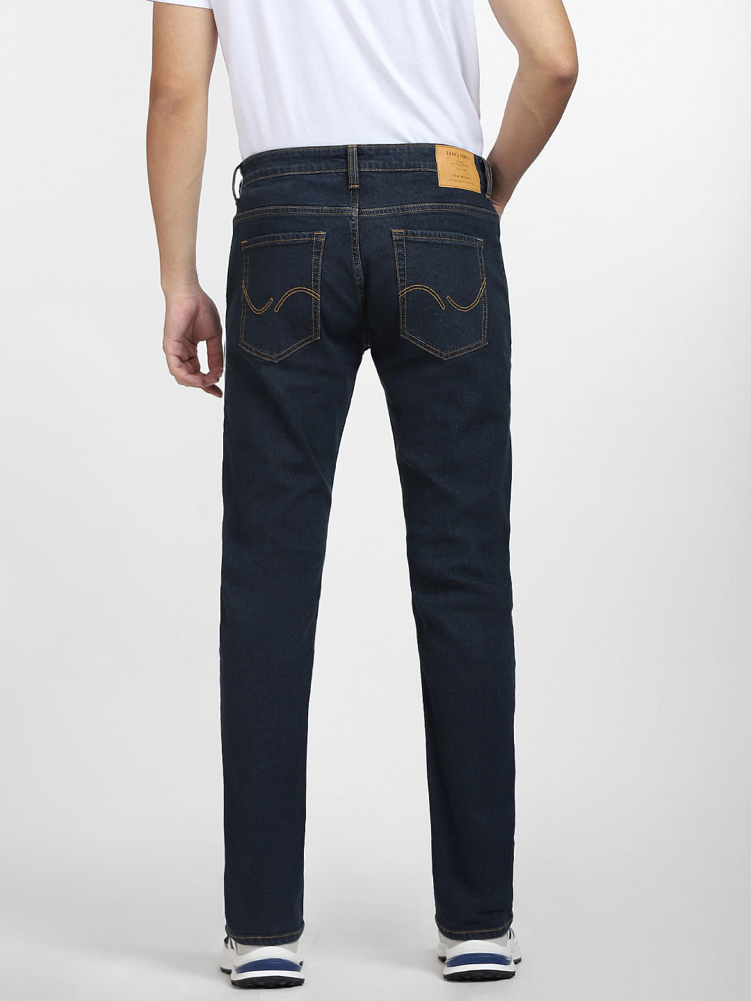 Blue Mid Rise Clark Regular Jeans