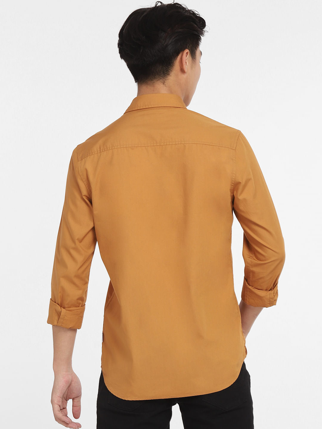 Brown Logo Print Full Sleeves Shirt
