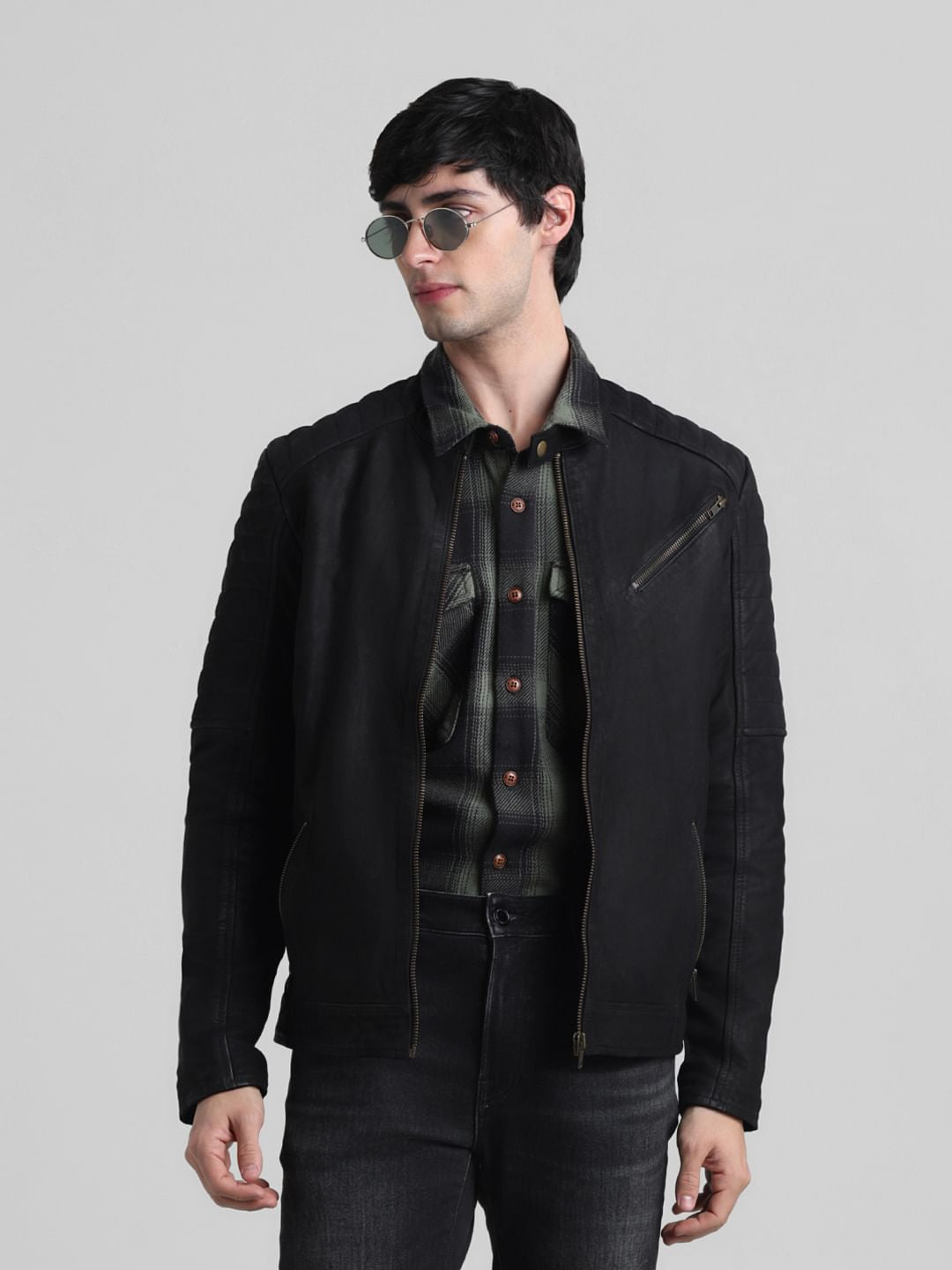 Black Leather Jacket - S