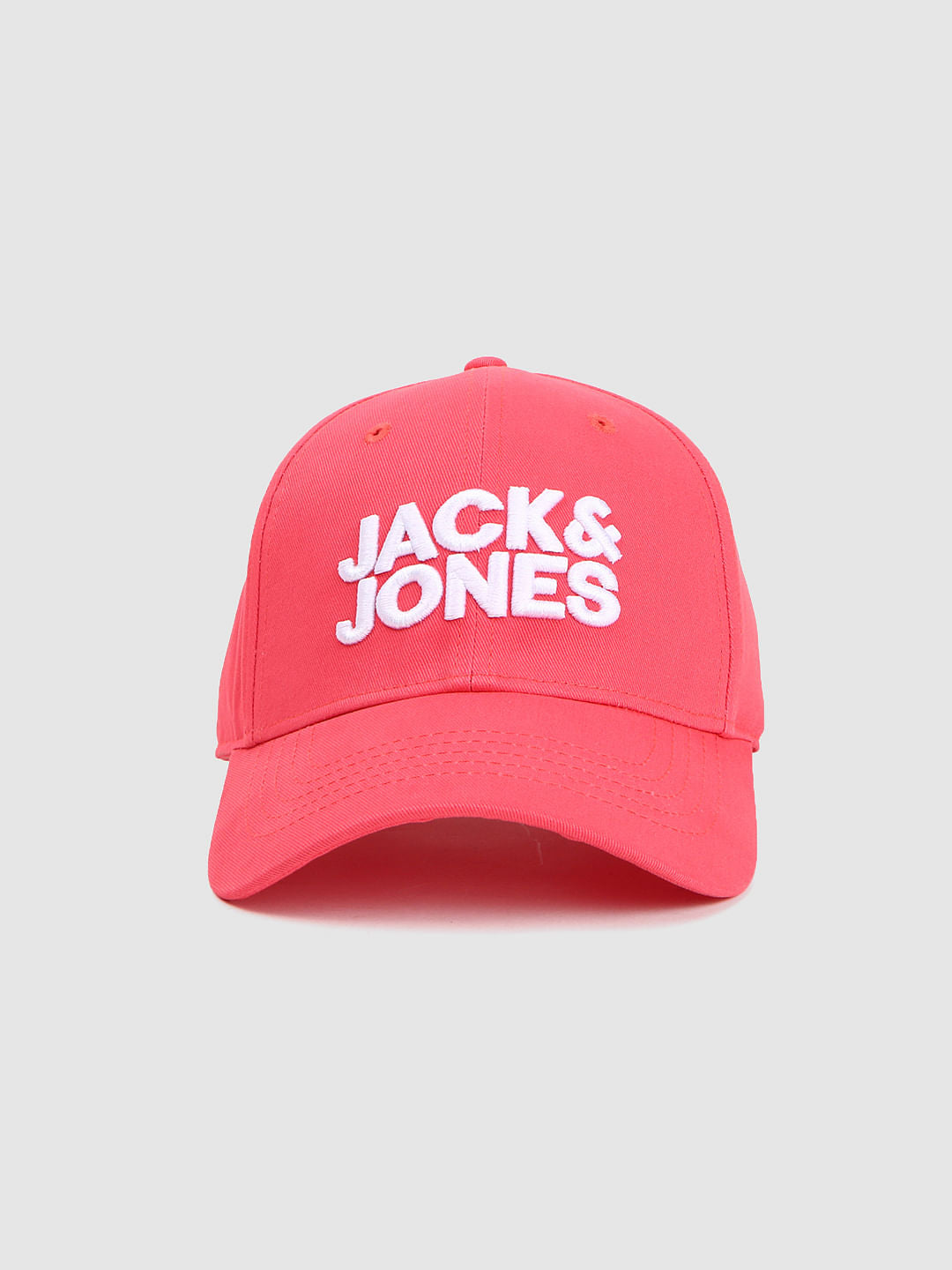 Coral Logo Print Baseball Cap