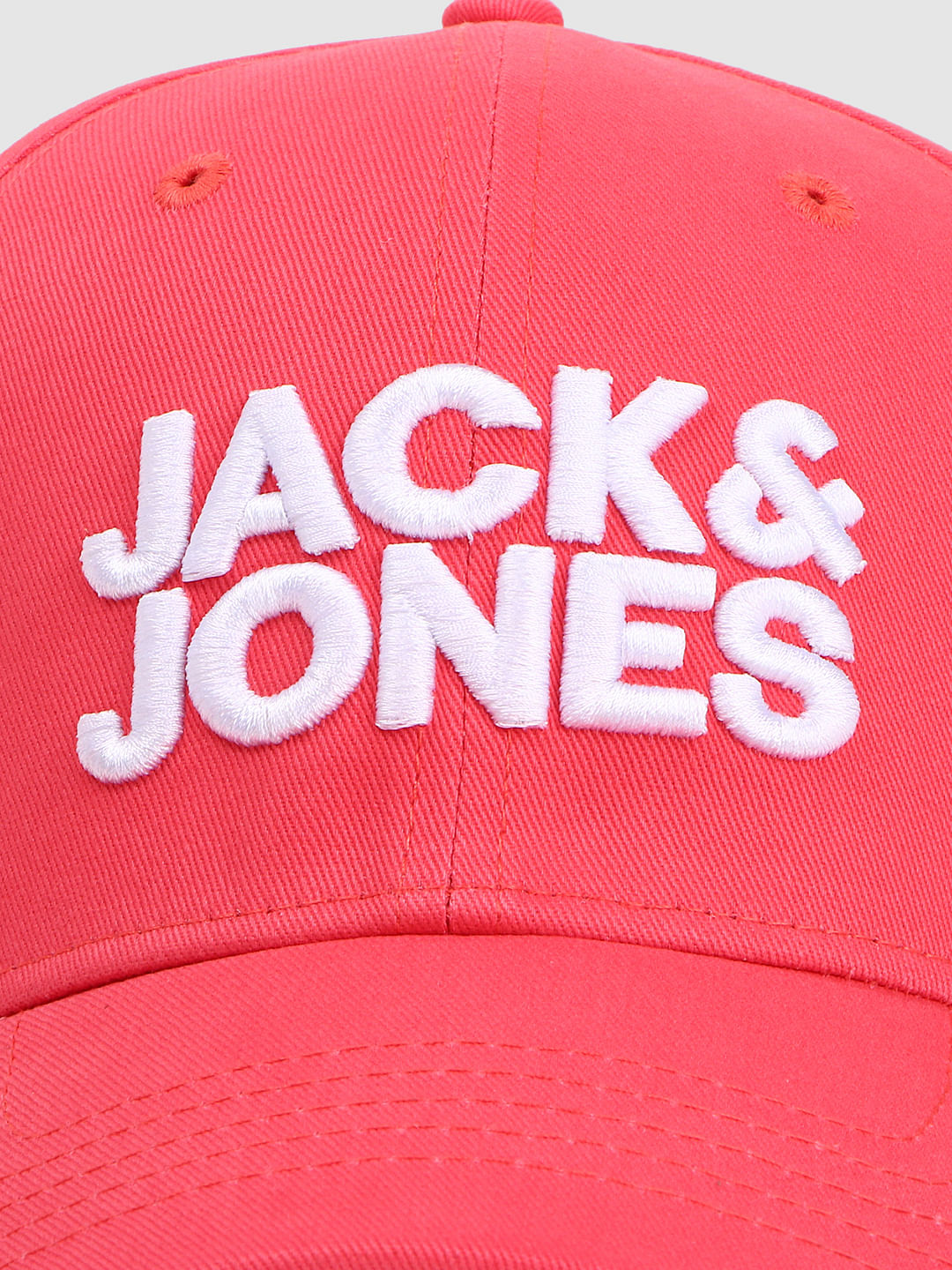 Coral Logo Print Baseball Cap