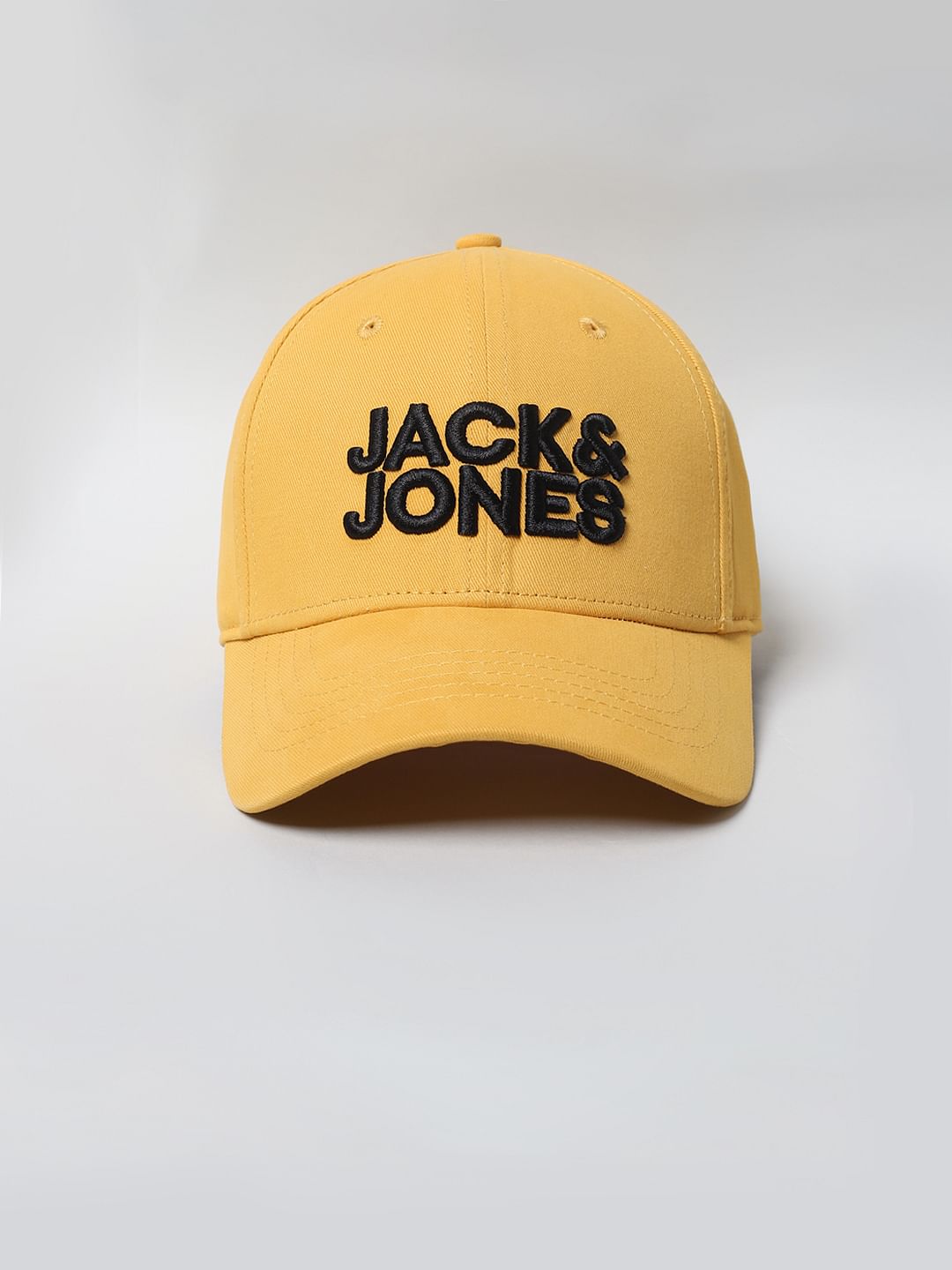 Yellow Embroidered Logo Baseball Cap