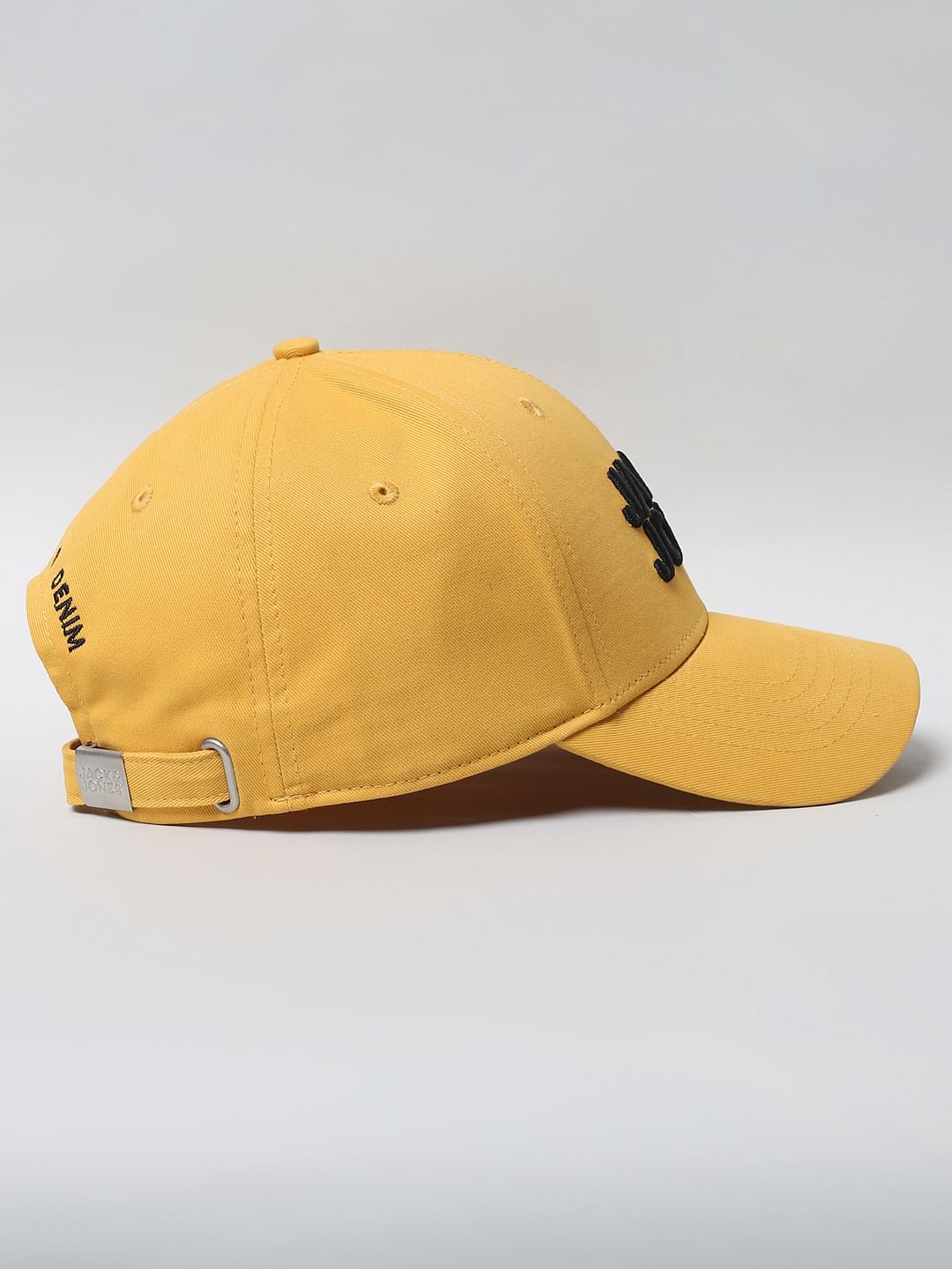 Yellow Embroidered Logo Baseball Cap