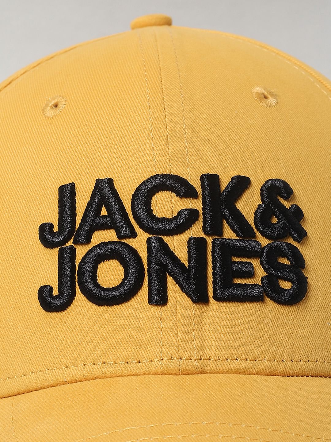 Yellow Embroidered Logo Baseball Cap