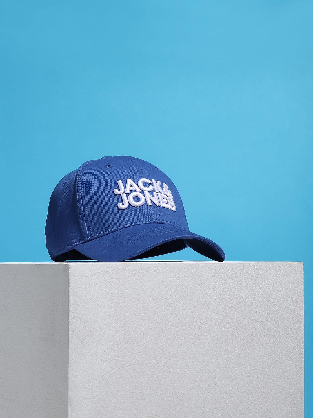 Blue Embroidered Logo Baseball Cap