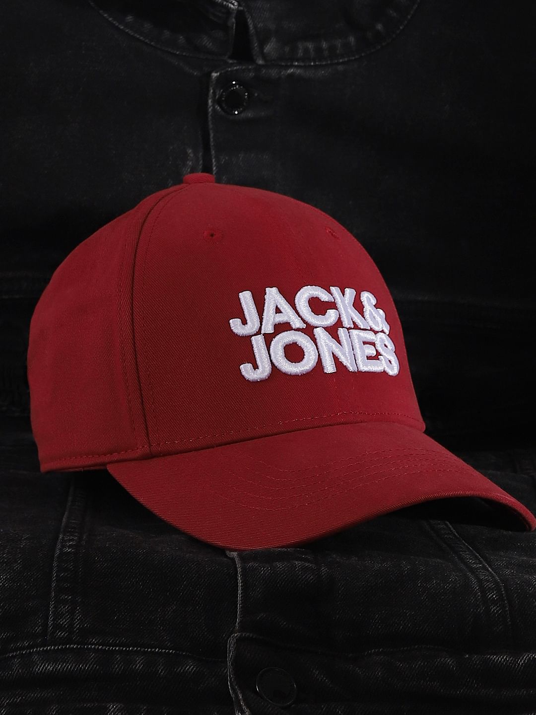 Red Embroidered Logo Baseball Cap - ONE