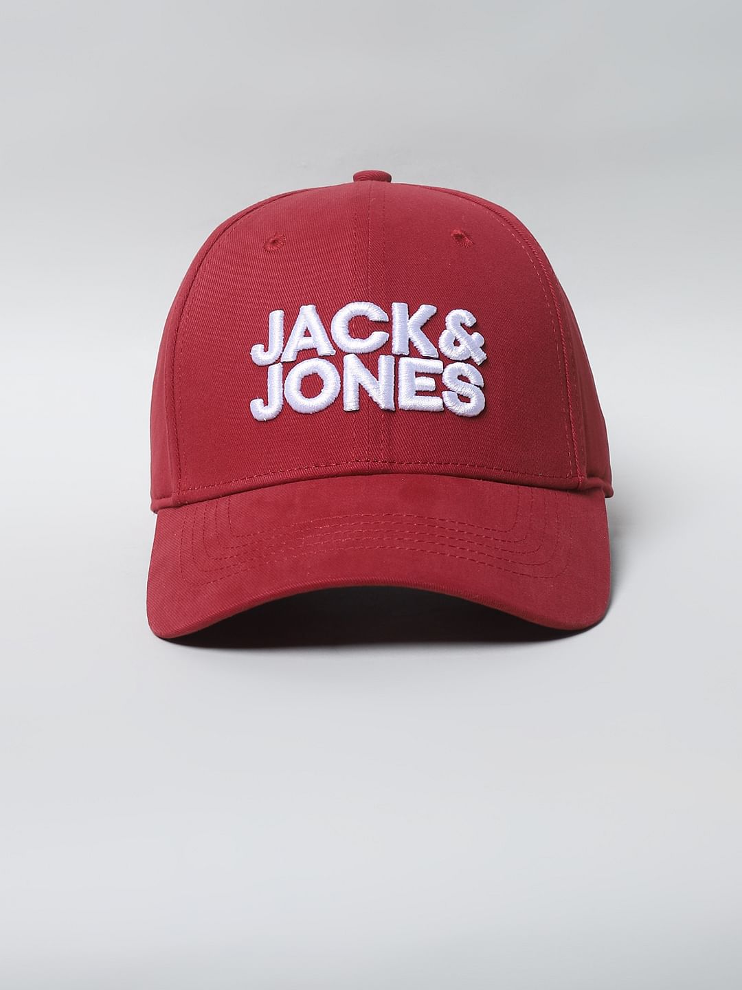 Red Embroidered Logo Baseball Cap