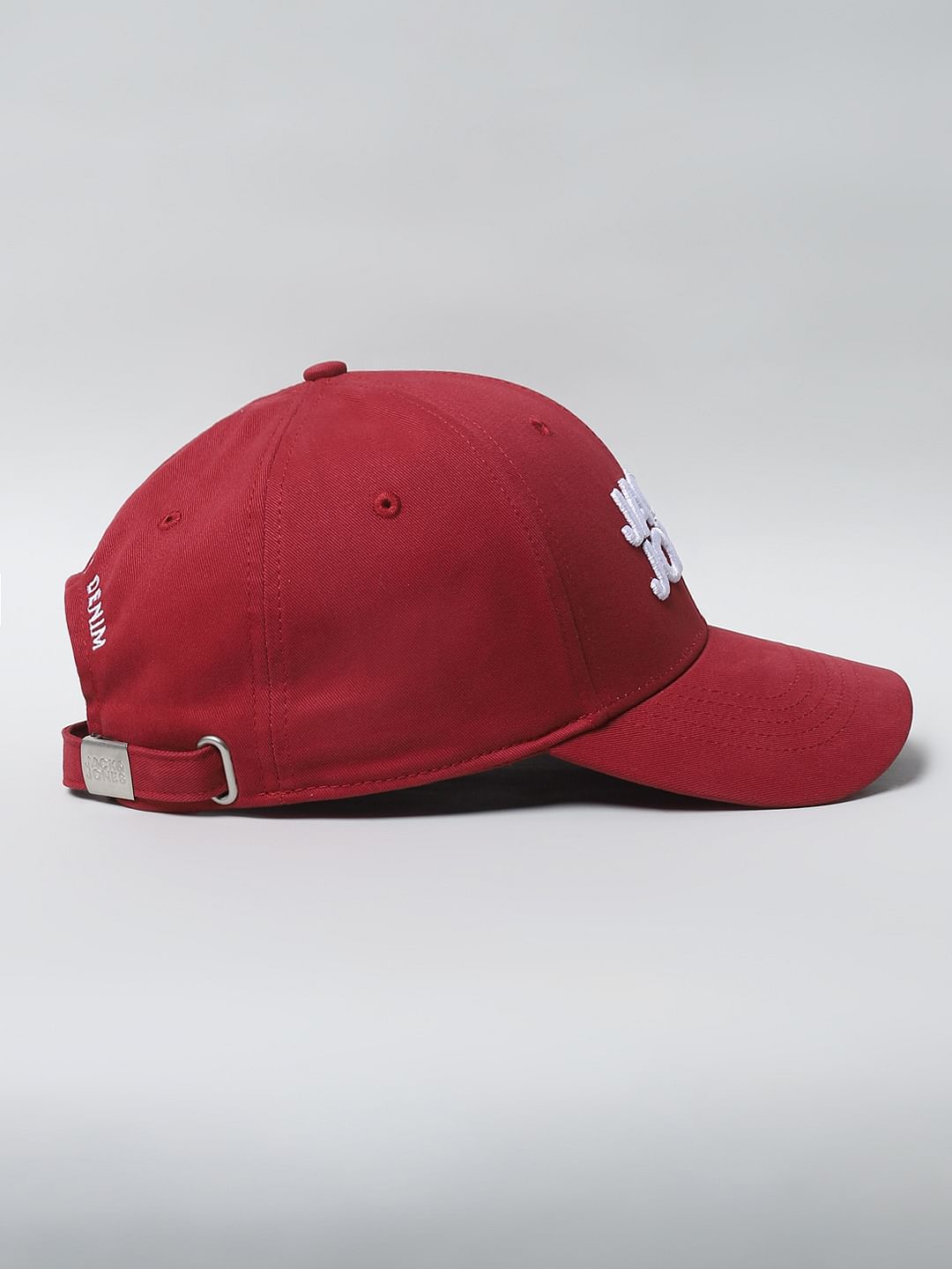 Red Embroidered Logo Baseball Cap