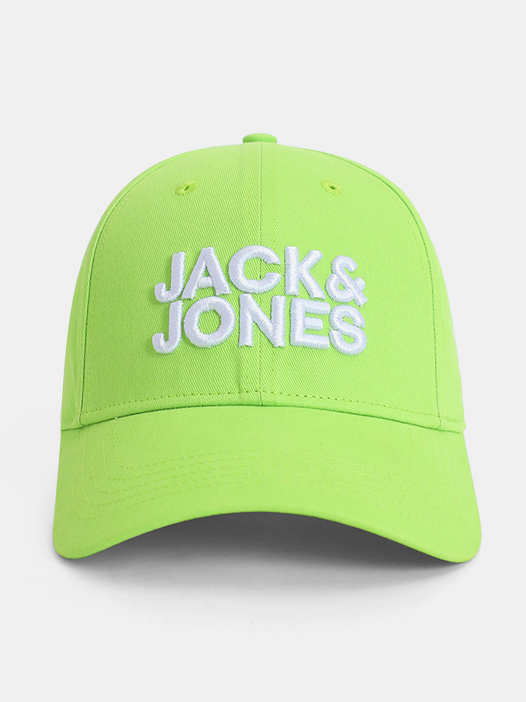 Neon Green Logo Print Baseball Cap - ONE