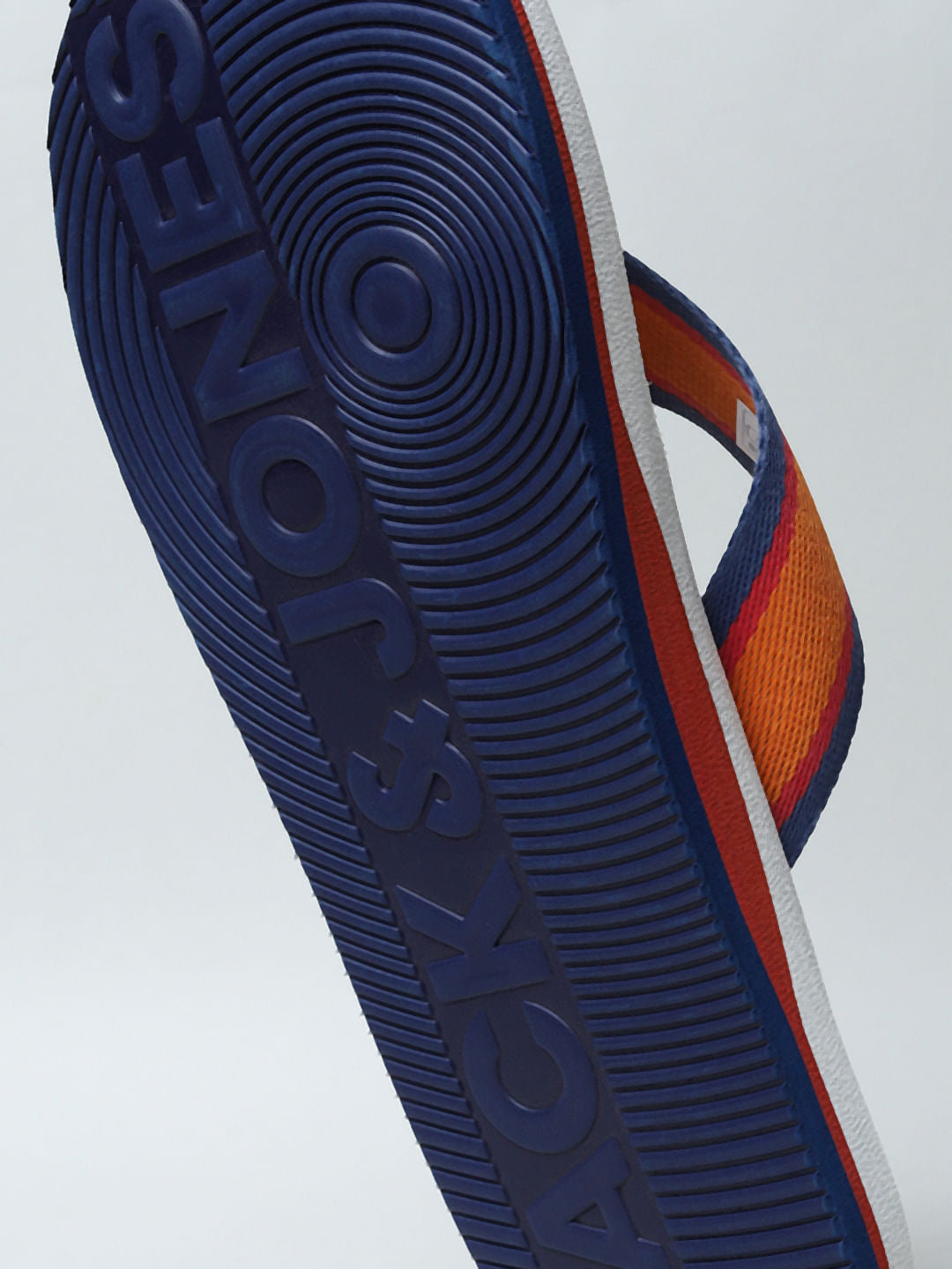 White Logo Print Flip Flops