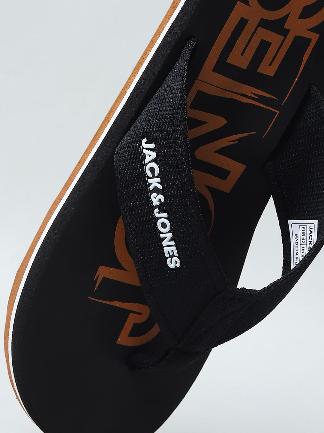 BLACK LOGO PRINT FLIP FLOPS