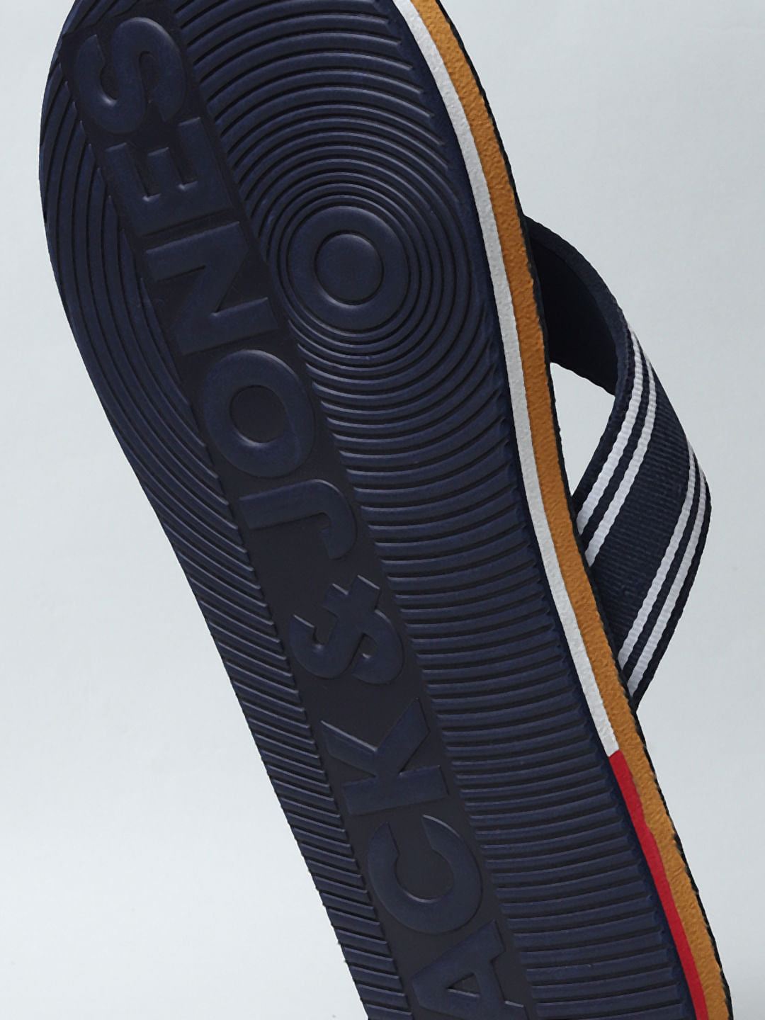 Blue Logo Print Flip Flops