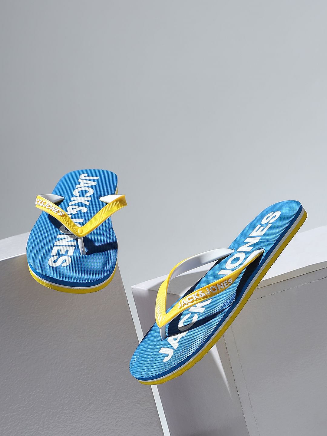 Blue Colourblocked Flip Flops - 6