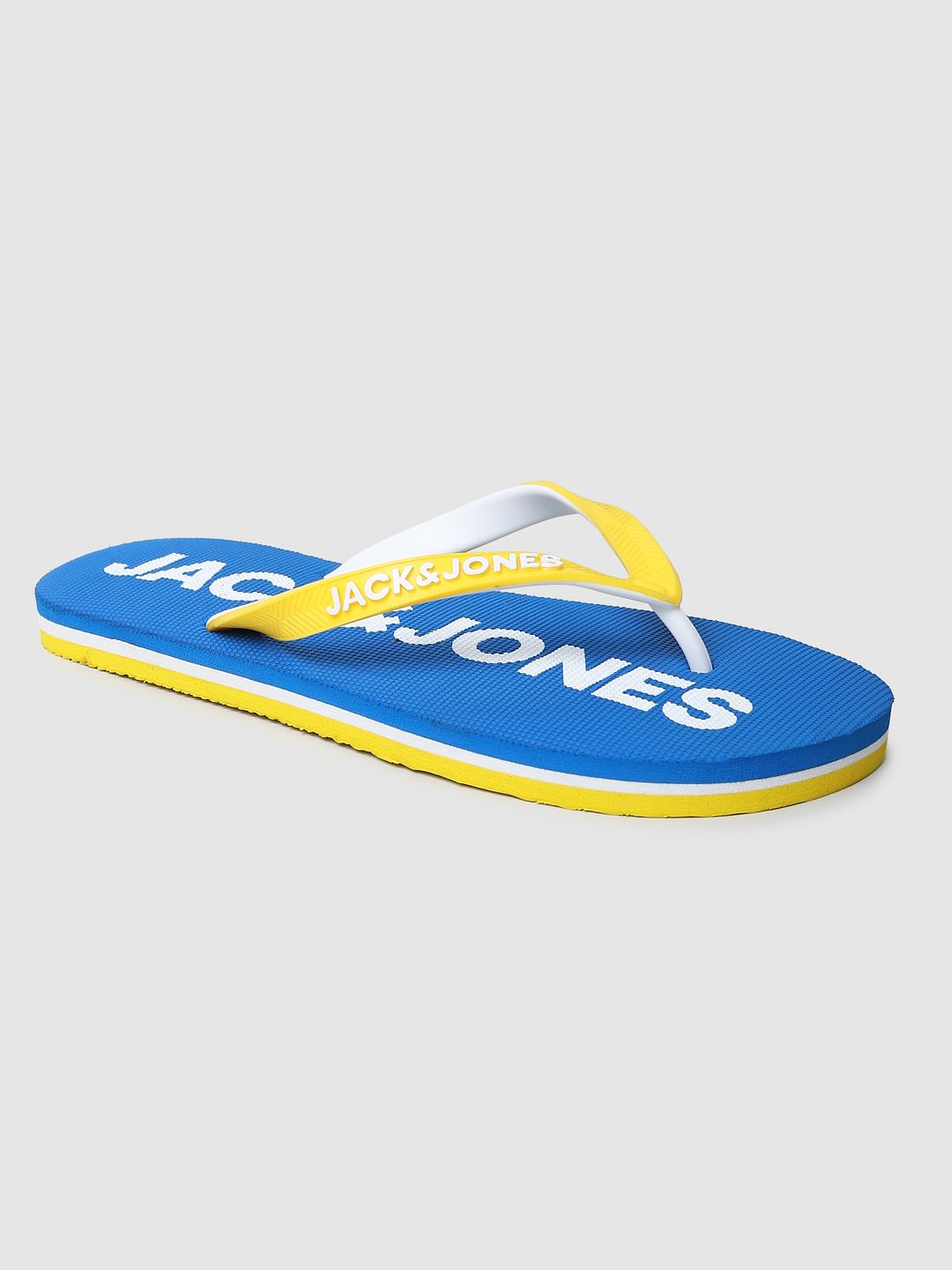 Blue Colourblocked Flip Flops