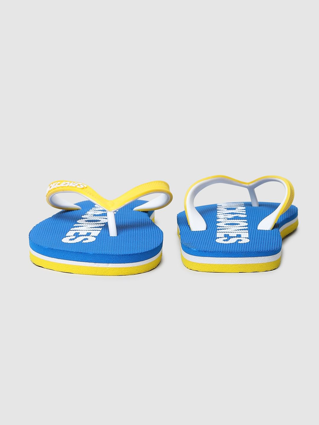 Blue Colourblocked Flip Flops