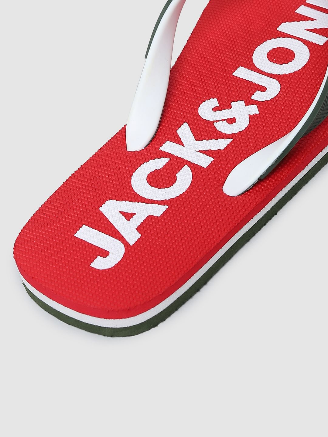 Red Colourblocked Flip Flops