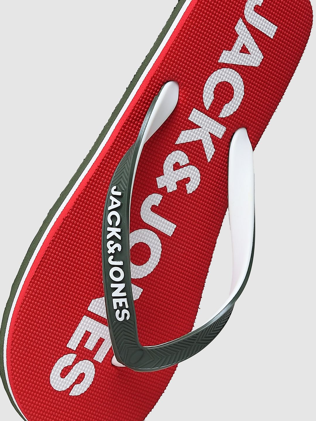 Red Colourblocked Flip Flops