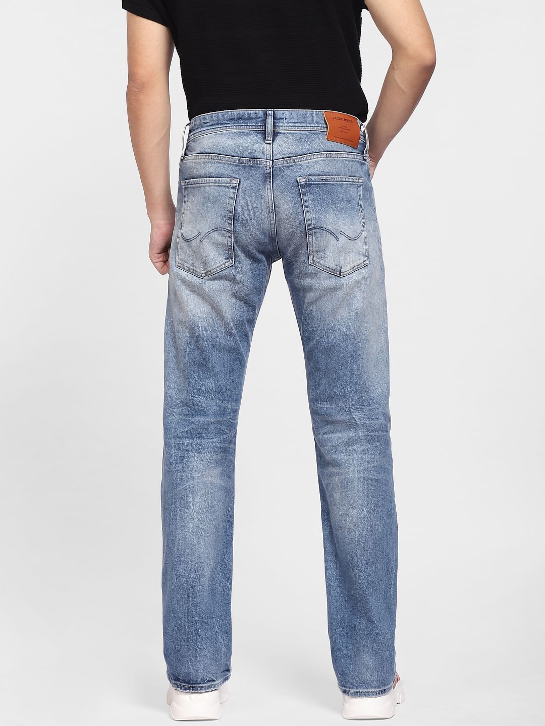 Blue High Rise Distressed Ray Bootcut Jeans