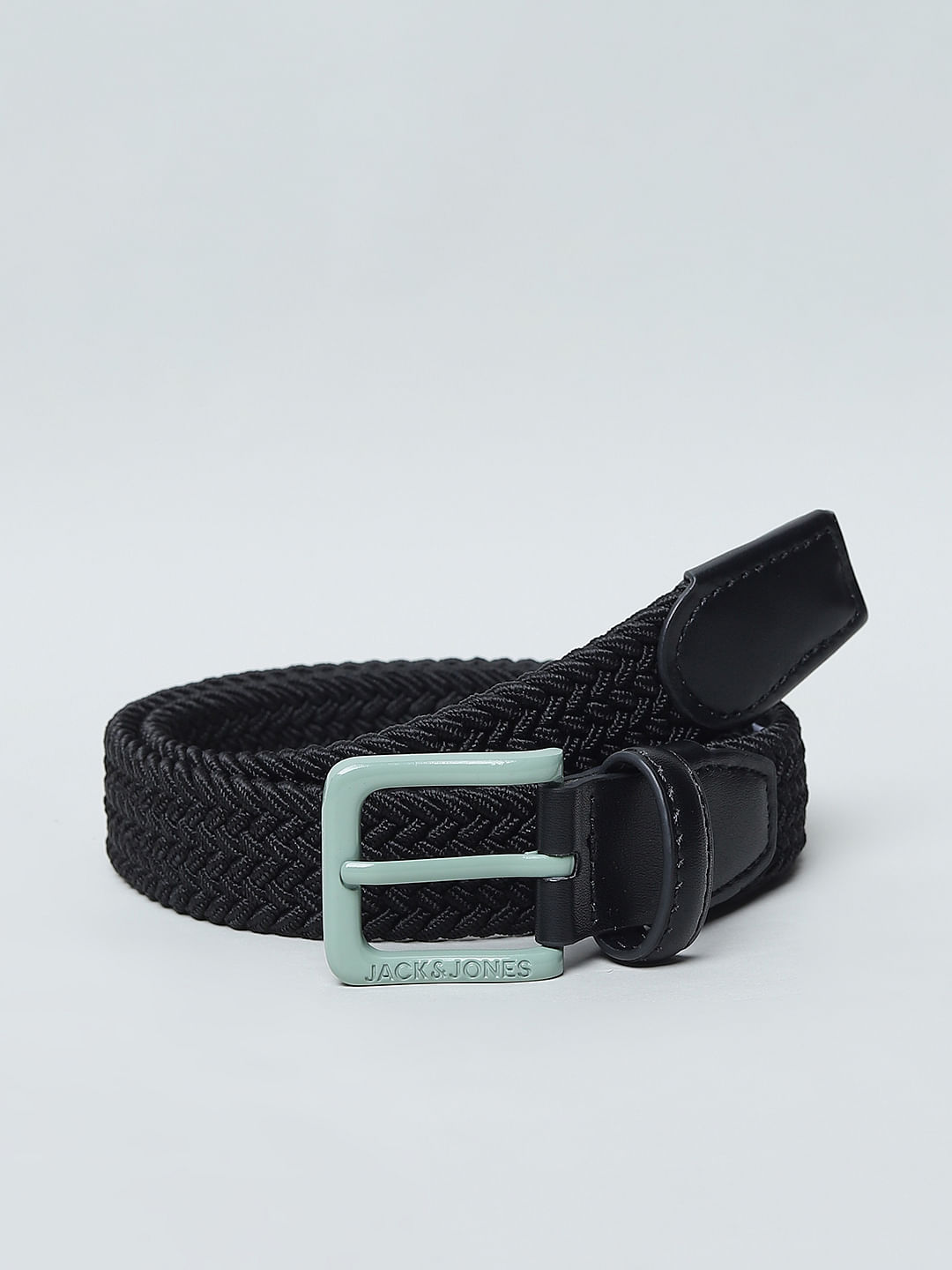 Boys Black Braided Belt