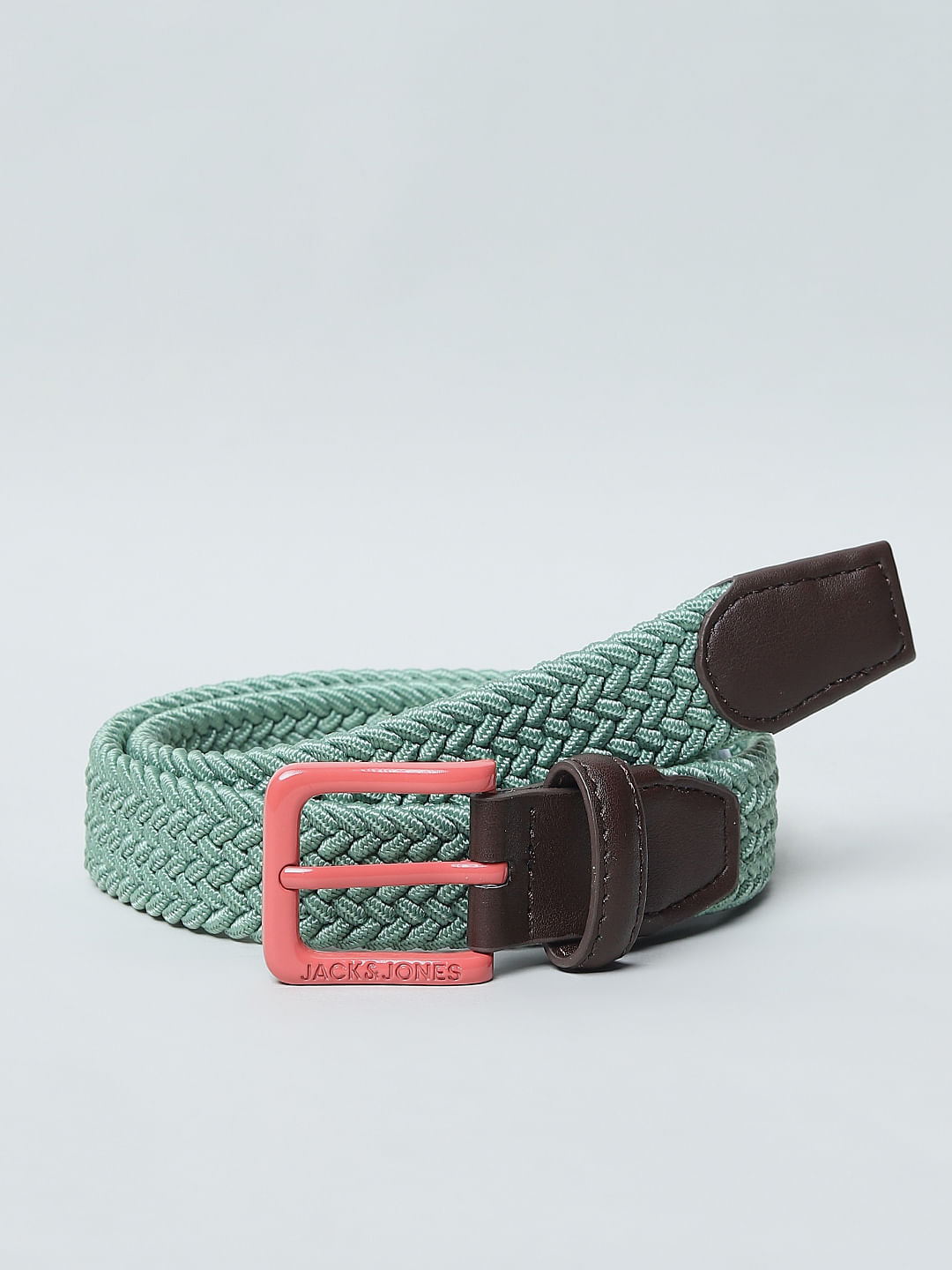 Boys Green Braided Belt