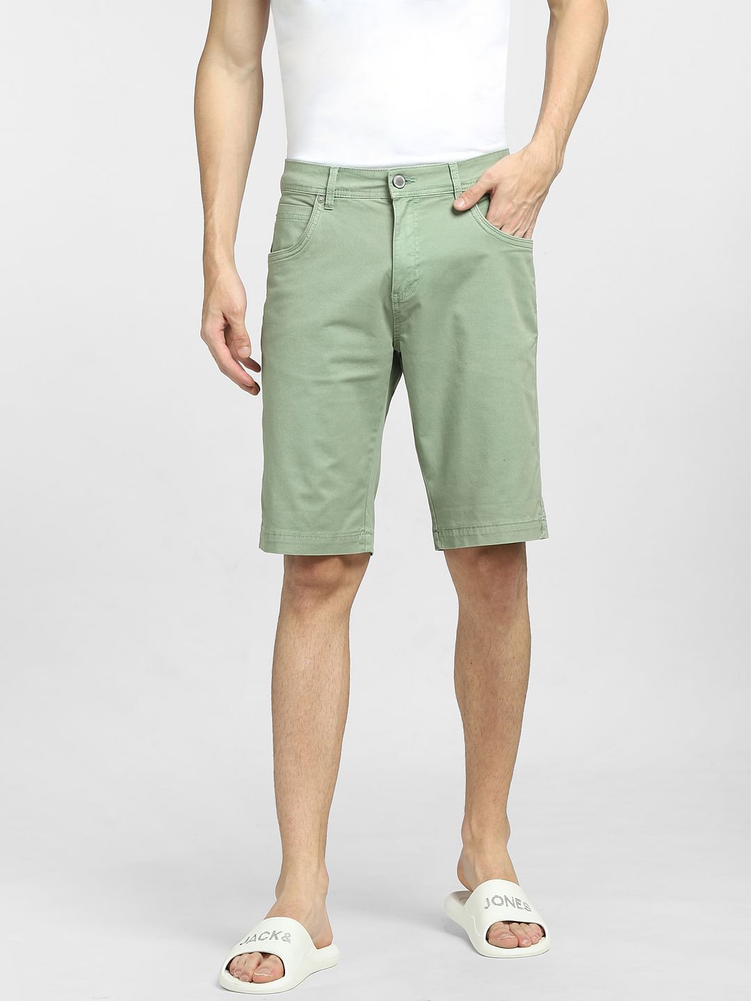 Green Low Rise Shorts