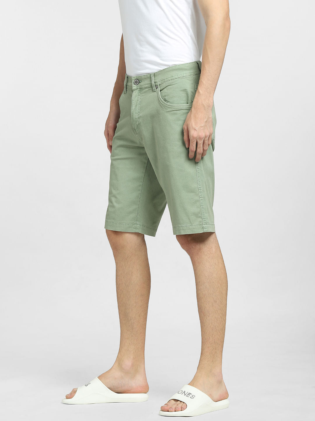Green Low Rise Shorts