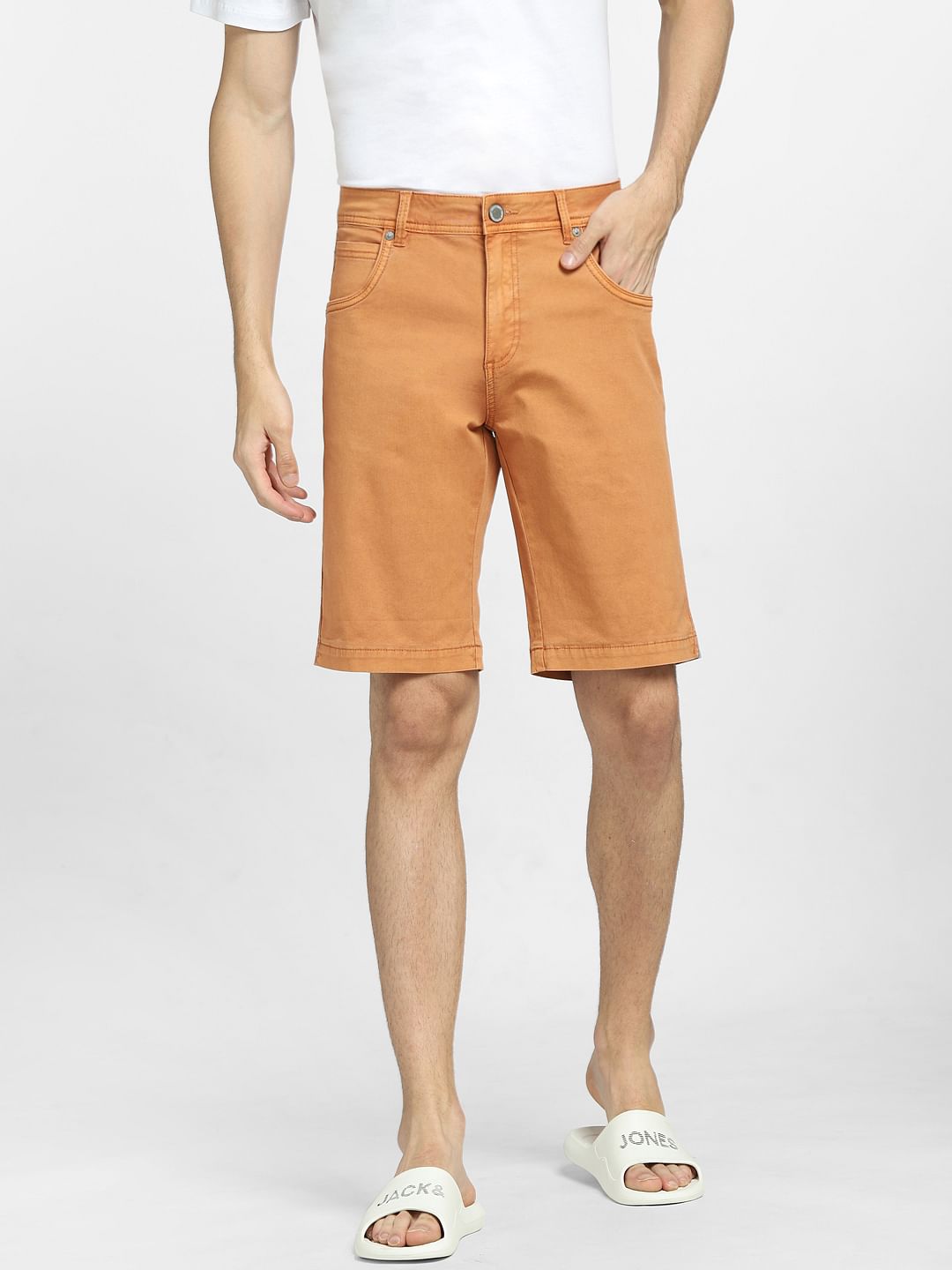 Orange Low Rise Shorts