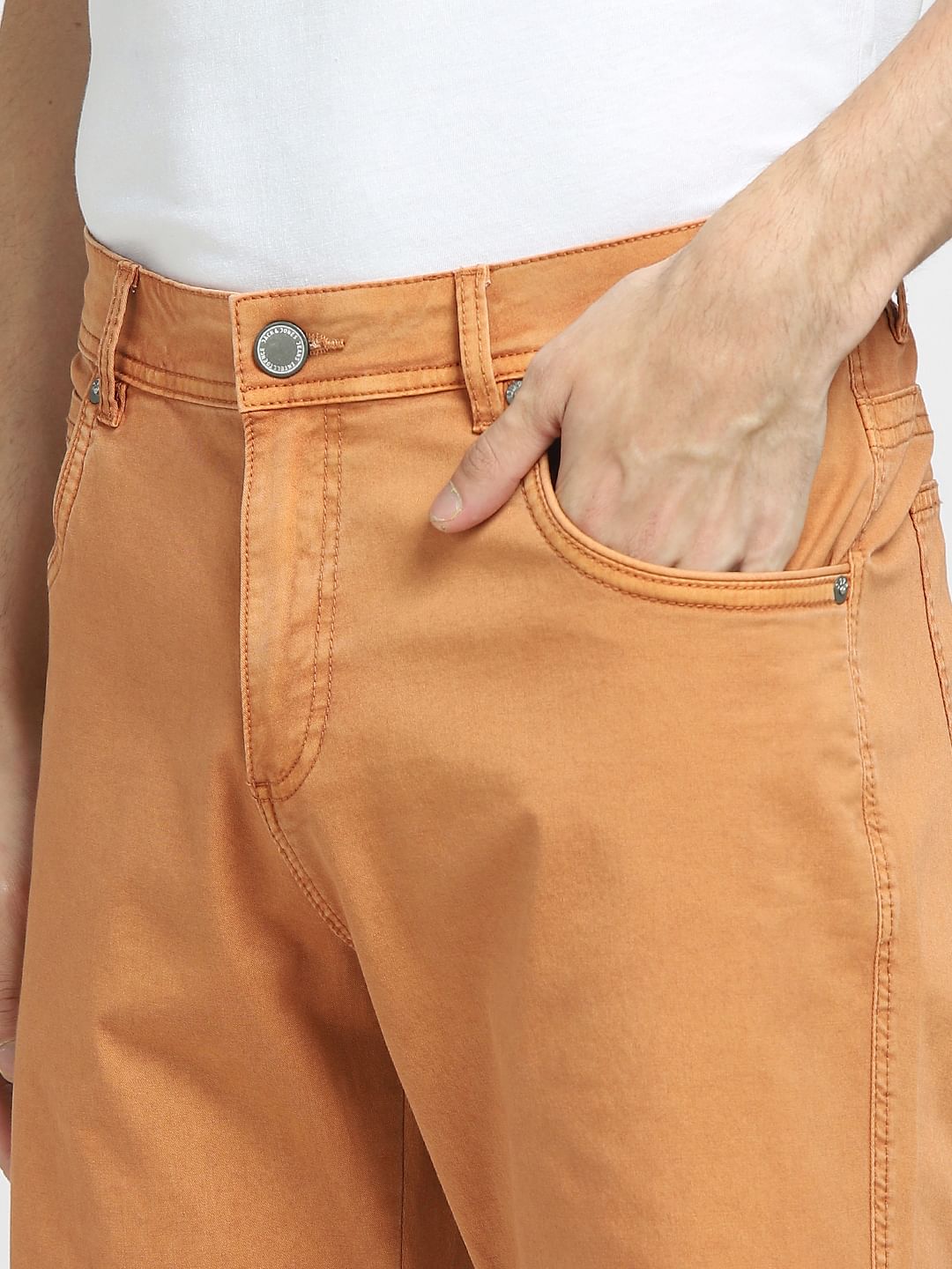 Orange Low Rise Shorts