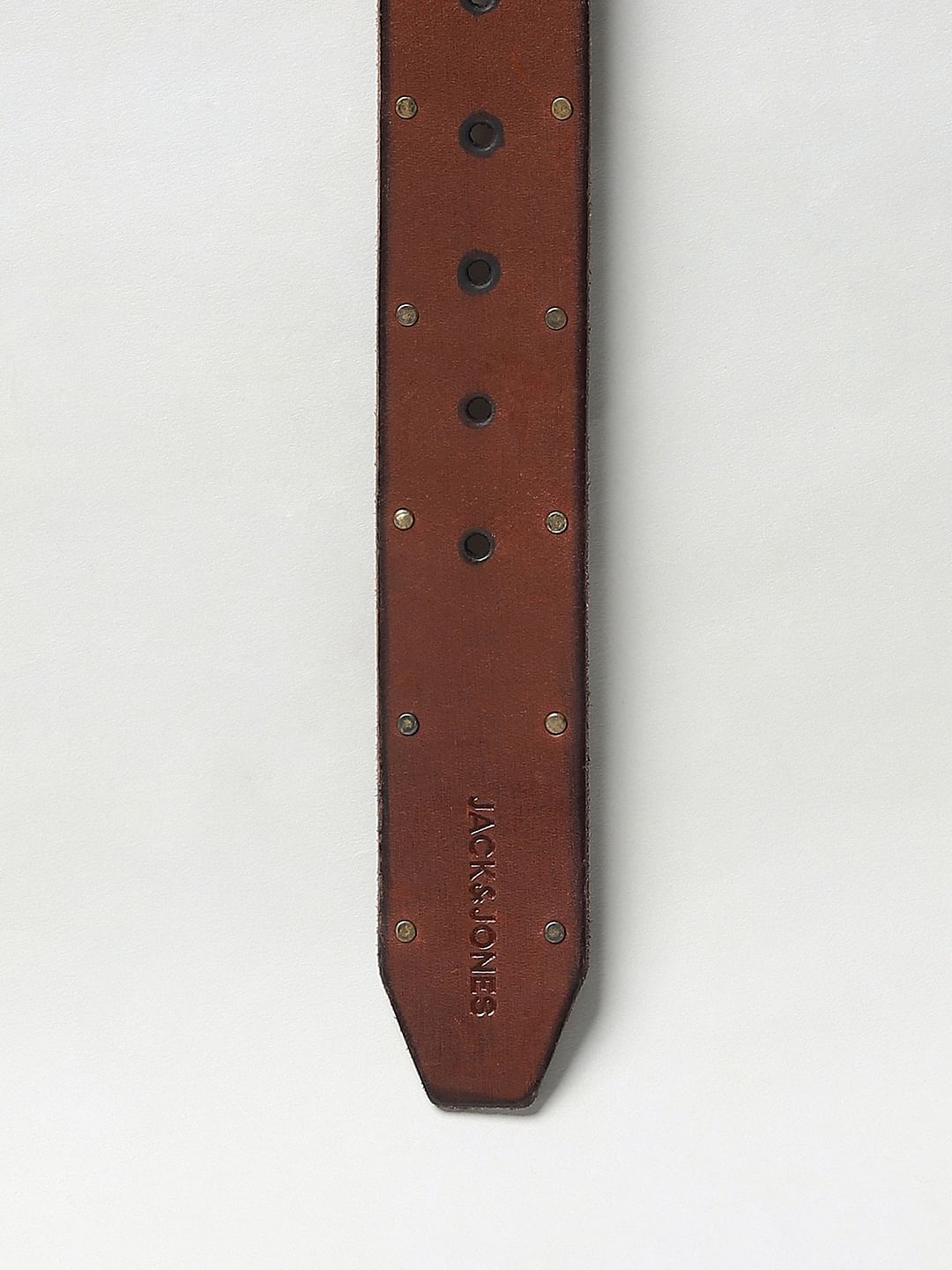 Brown Studded Leather Belt