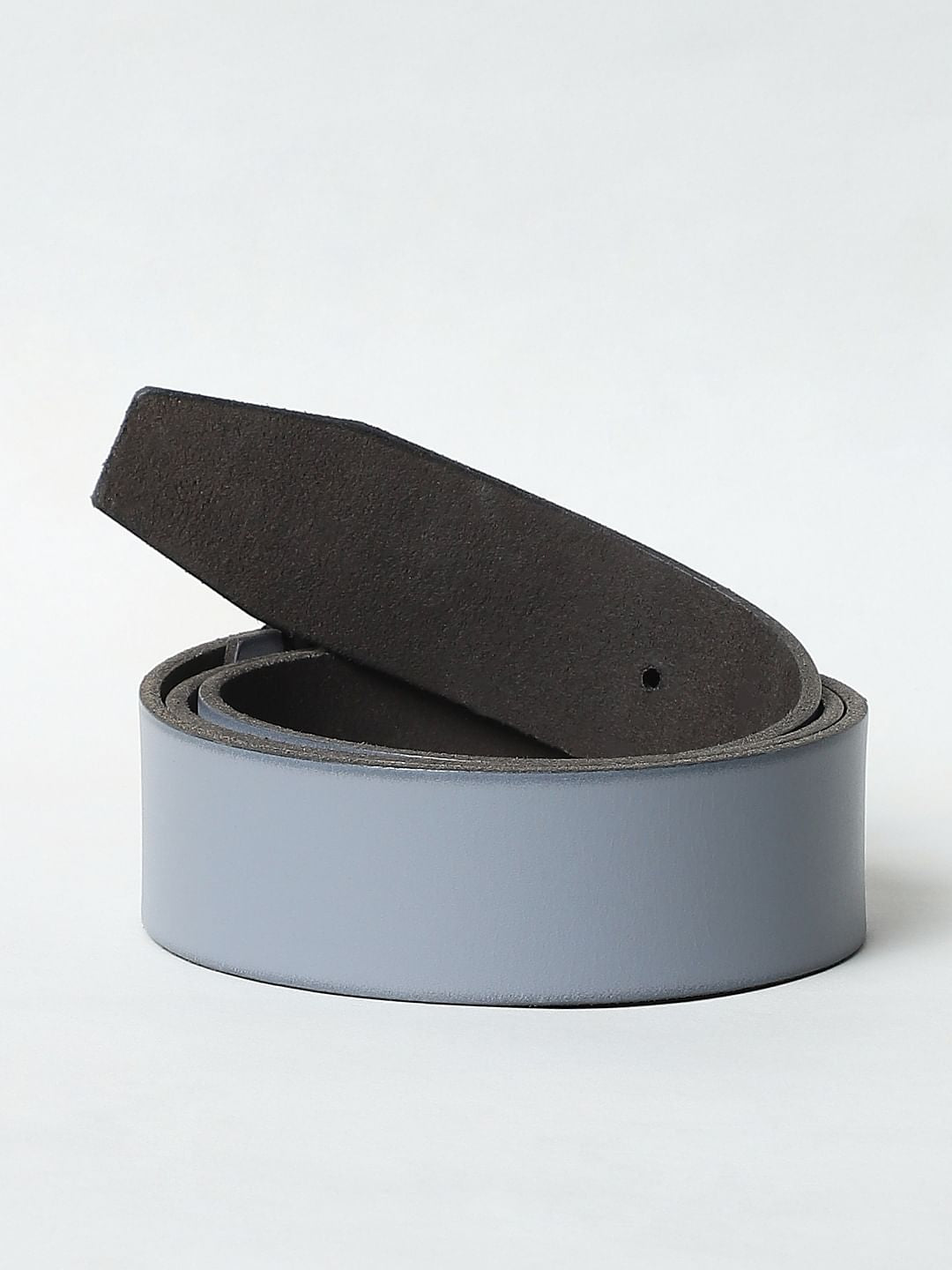 Grey Leather Belt