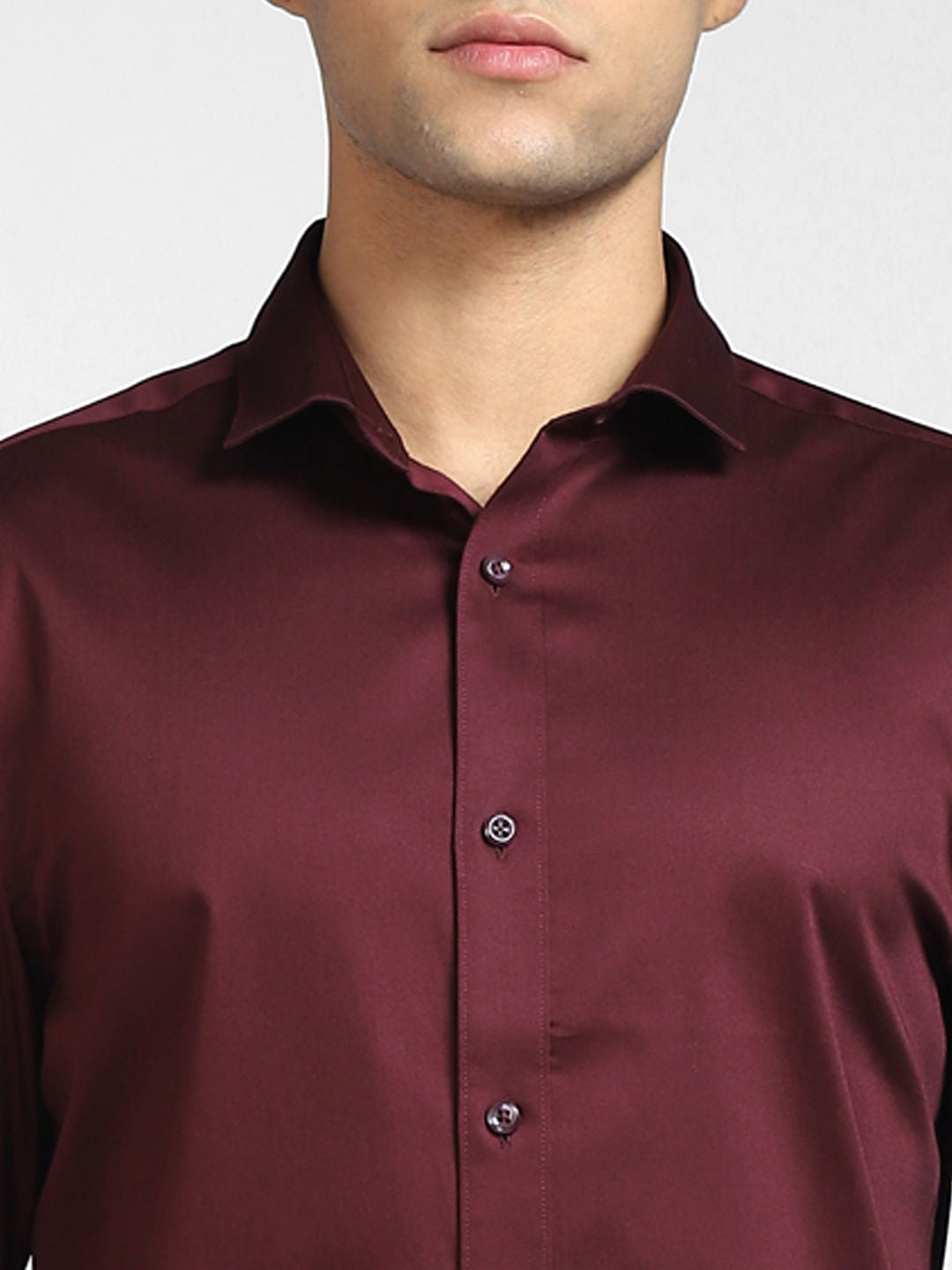 Burgundy Full Sleeves Shirt