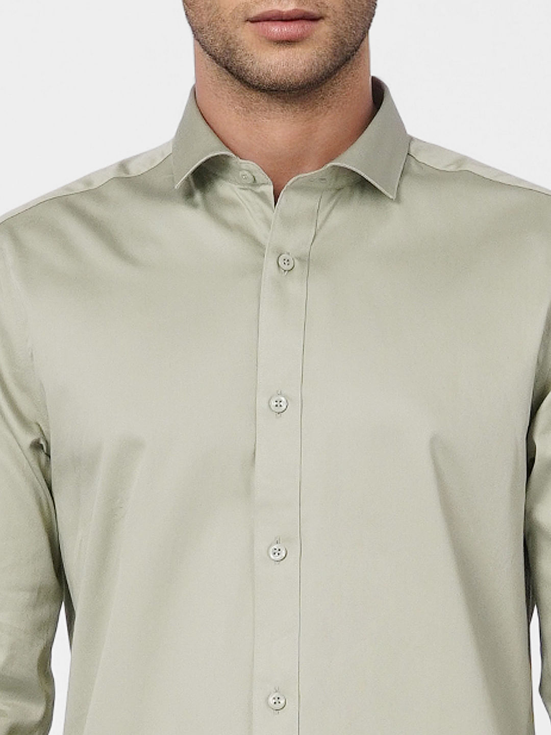 Light Green Full Sleeves Shirt