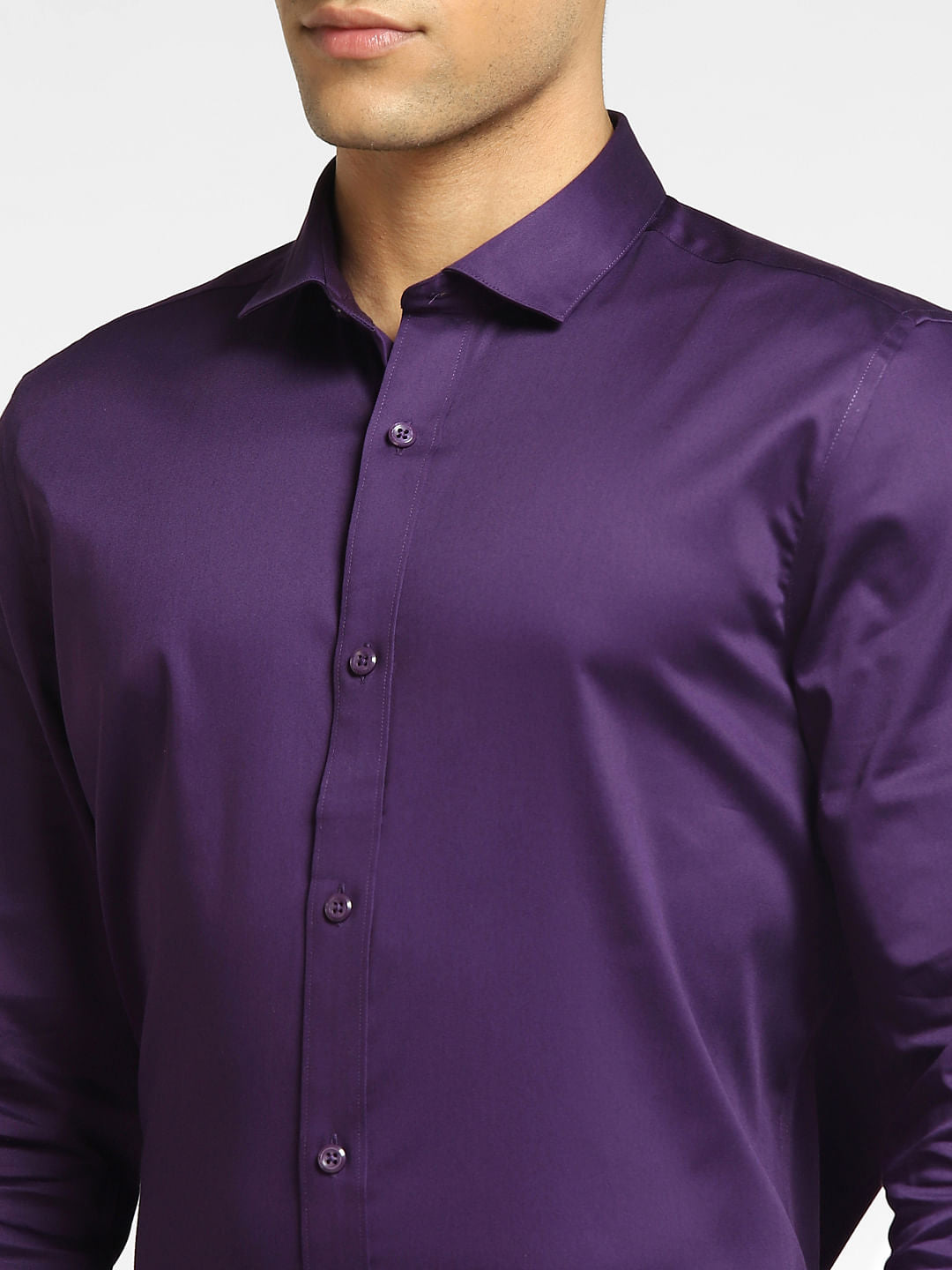 Dark Purple Full Sleeves Shirt