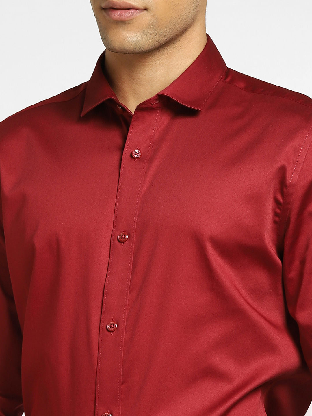 Dark Red Full Sleeves Shirt