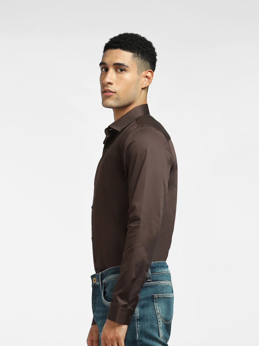Dark Brown Full Sleeves Shirt