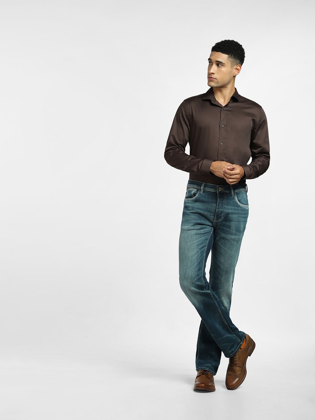 Dark Brown Full Sleeves Shirt