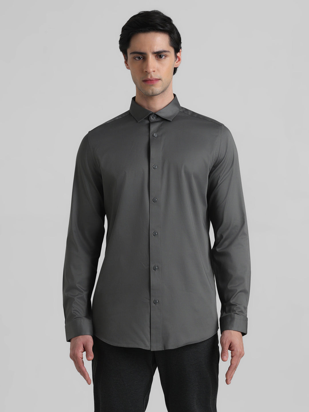 Cotton Stretch Slim Fit Shirt - Green