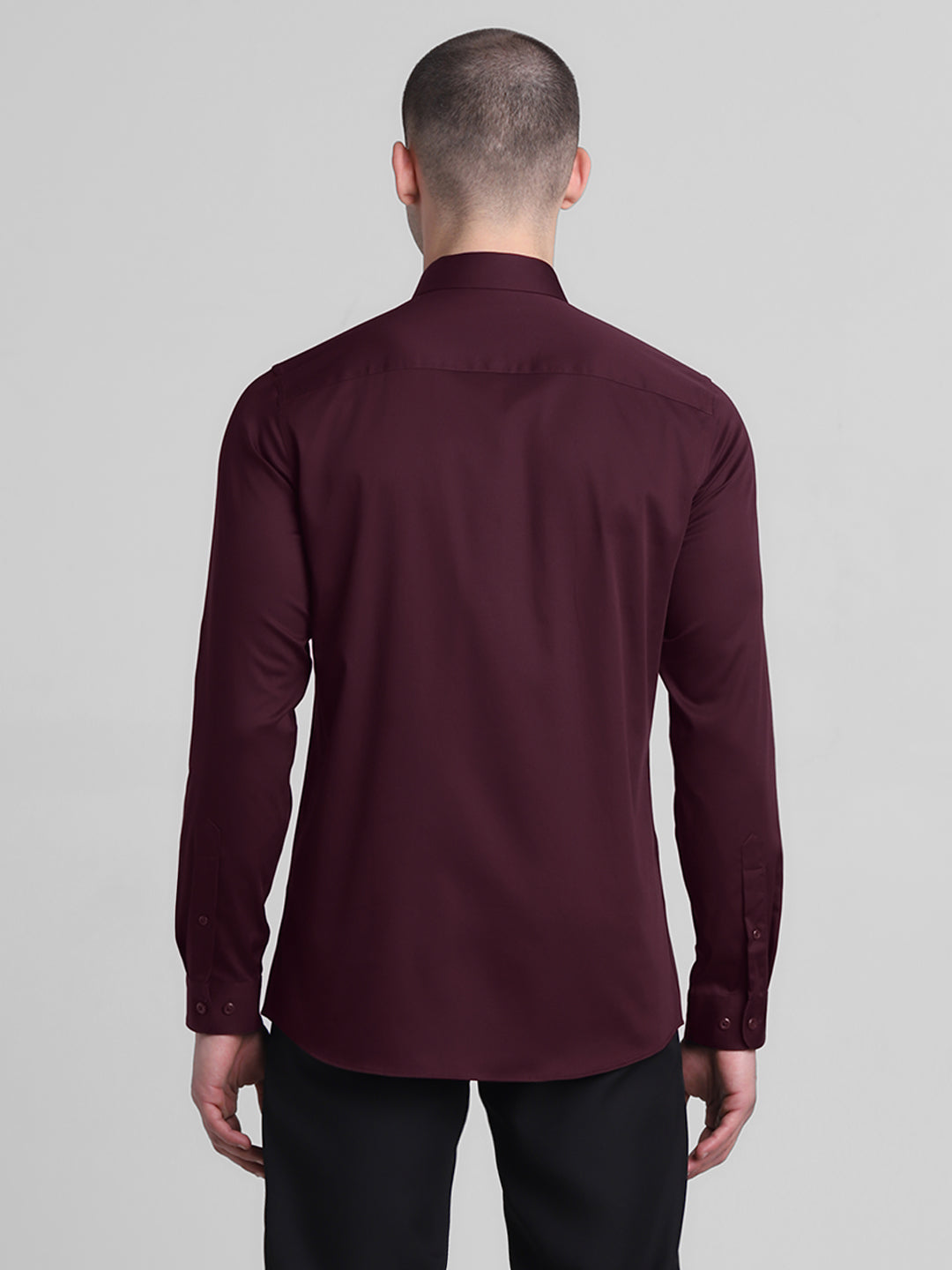 Cotton Stretch Slim Fit Shirt - Red