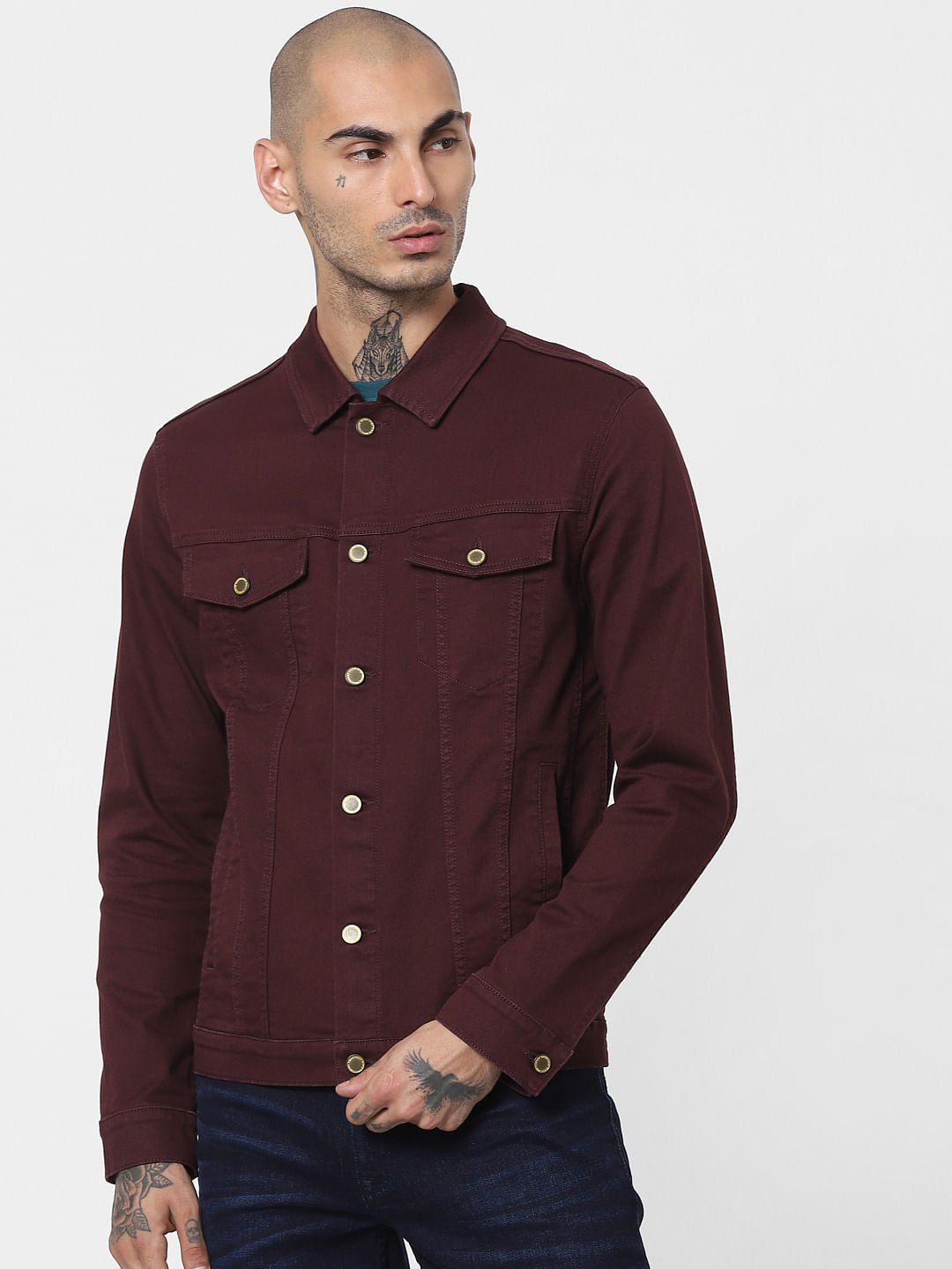 Brown Solid Jacket