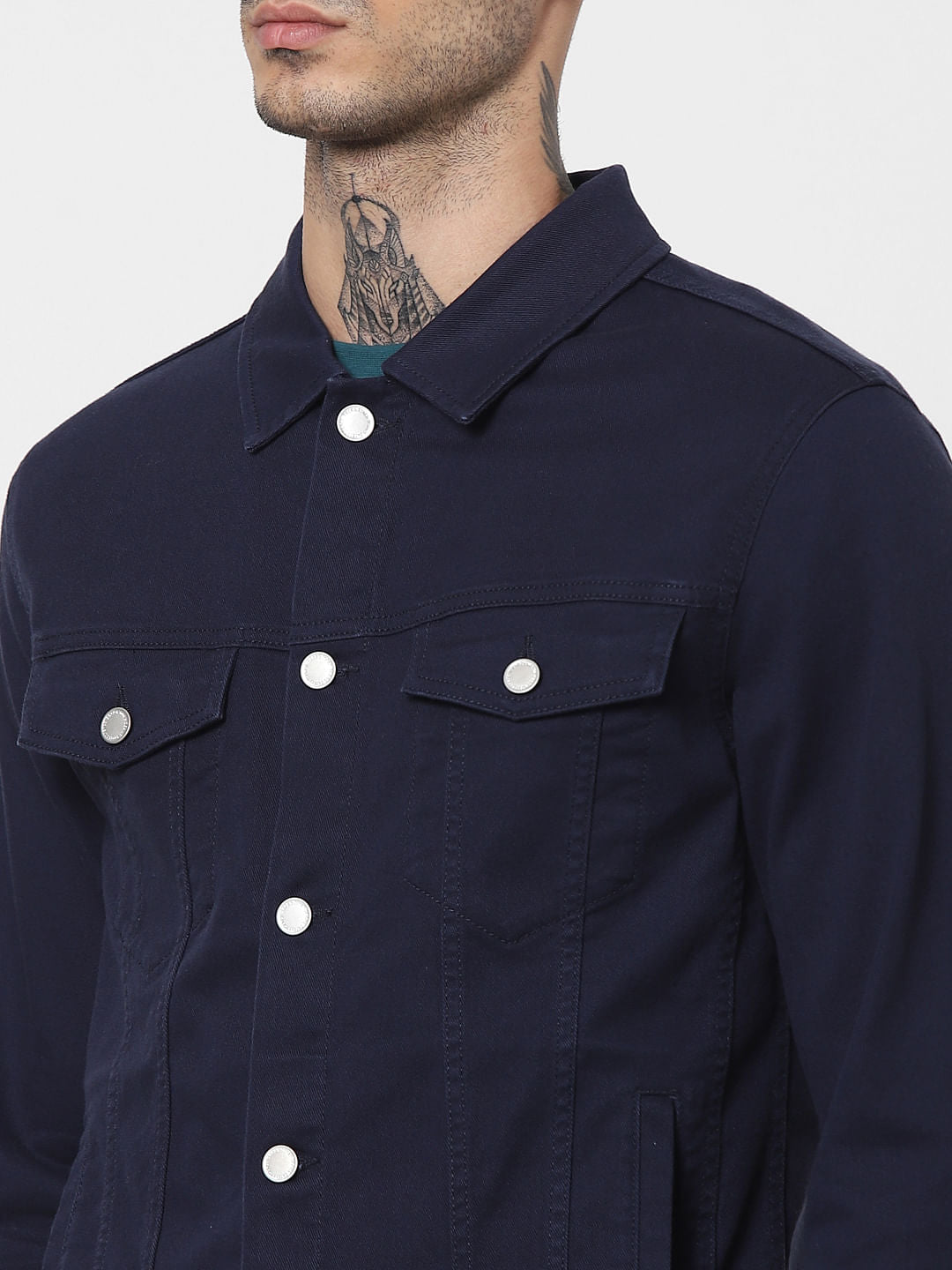 Blue Solid Jacket