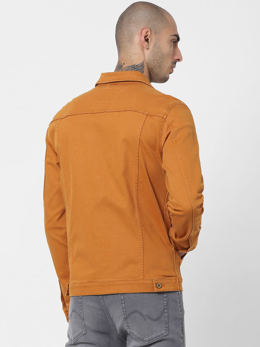 Tan Brown Solid Jacket