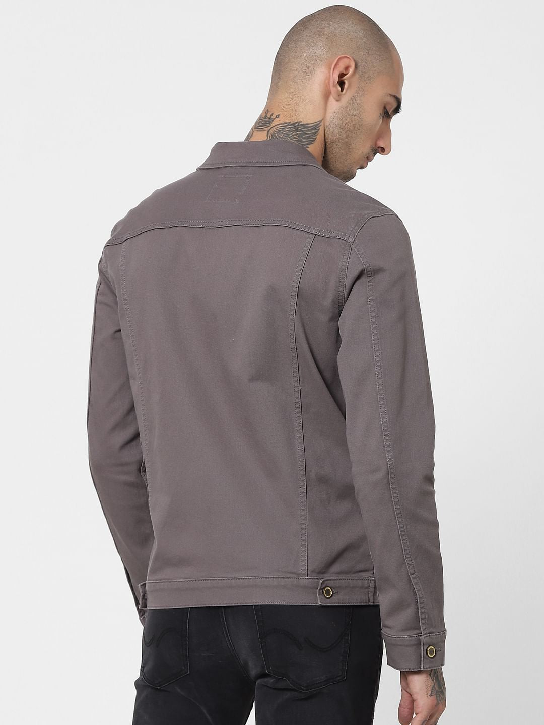 Grey Solid Jacket