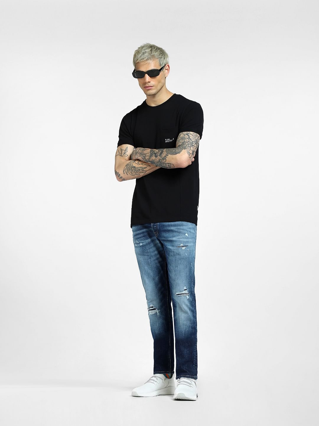Blue Low Rise Glenn Slim Jeans - 28/30