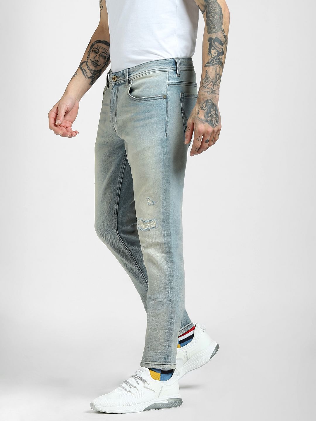 Blue Low Rise Glenn Slim Jeans